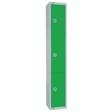 Elite Three Door Electronic Combination Locker Green