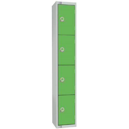 Elite Four Door Manual Combination Locker Locker Green with Sloping Top