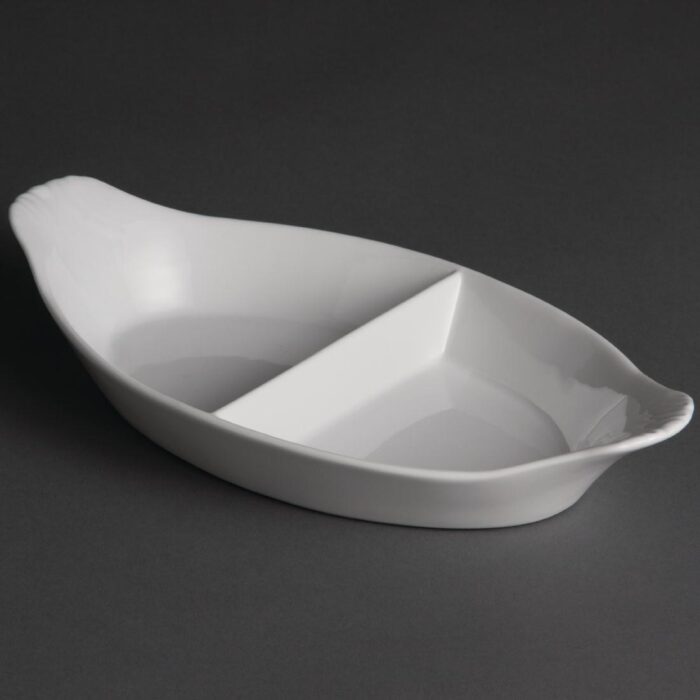 Olympia Divided Oval Eared Dishes 290x 160mm