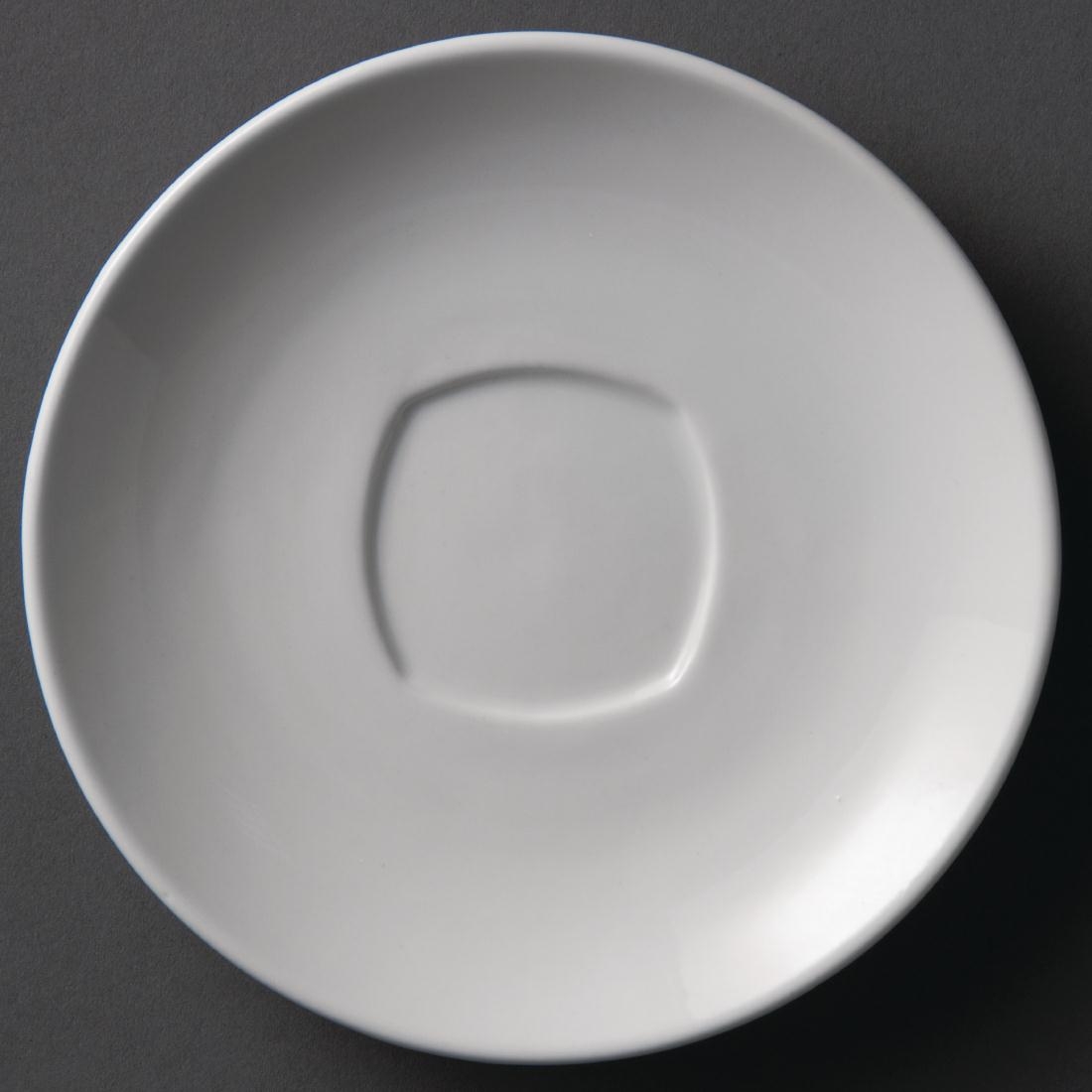 Olympia Whiteware Rounded Square Saucers 150mm
