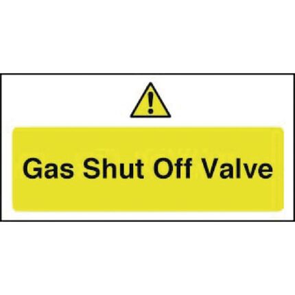 Gas Shut Off Valve Sign