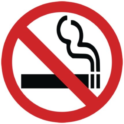 No Smoking Symbol Window Sign