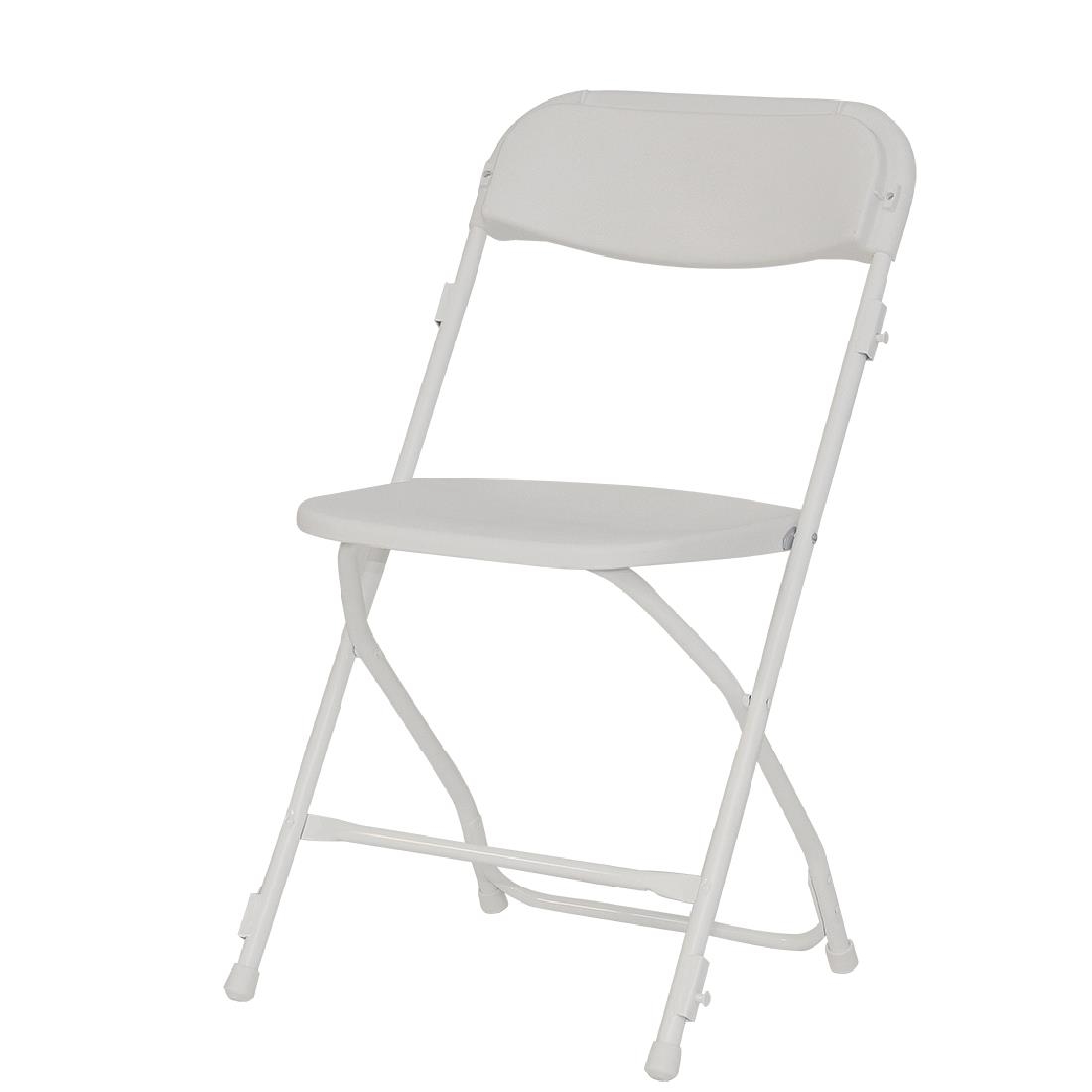 ZOWN Alex-K Folding Sidechairs White (Pack of 8)