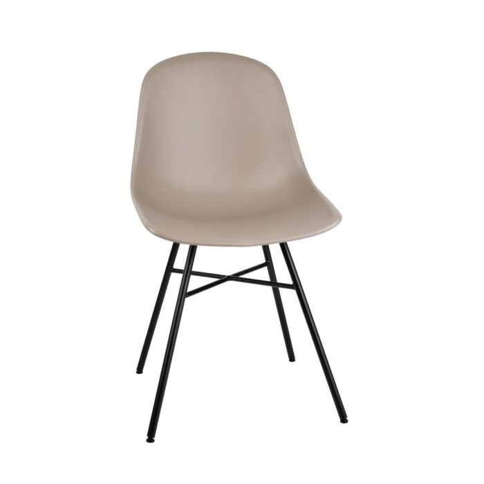 Bolero Arlo Side Chair with Metal Frame Coffee (Pack of 2)