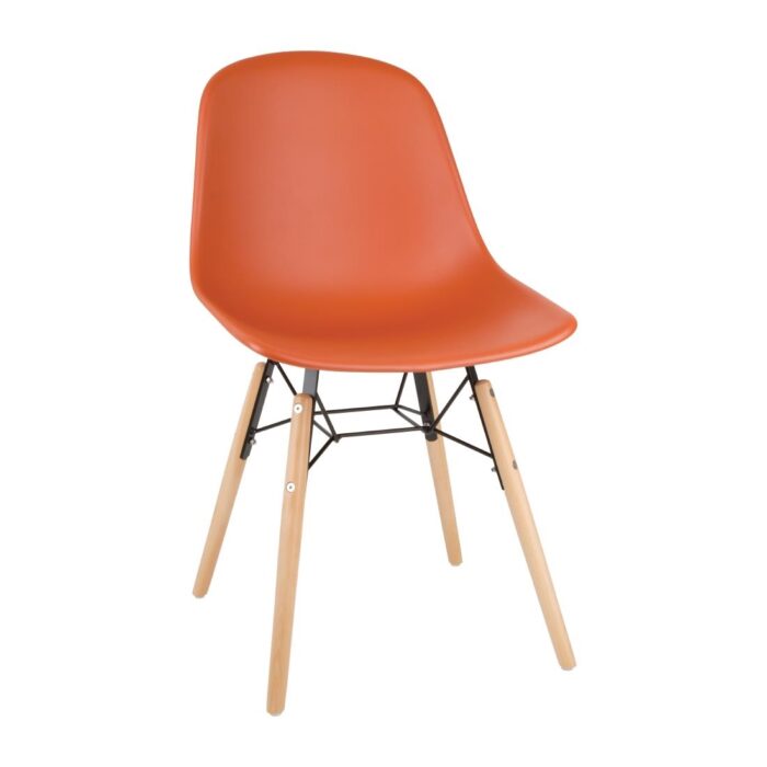 Bolero Arlo Side Chairs Dark Orange (Pack of 2)