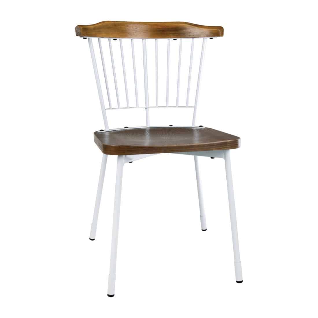 Bolero Scandi Side Chairs White (Pack of 2)