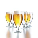 Arcoroc Cervoise Nucleated Stemmed Beer Glasses 320ml CE Marked at 284ml