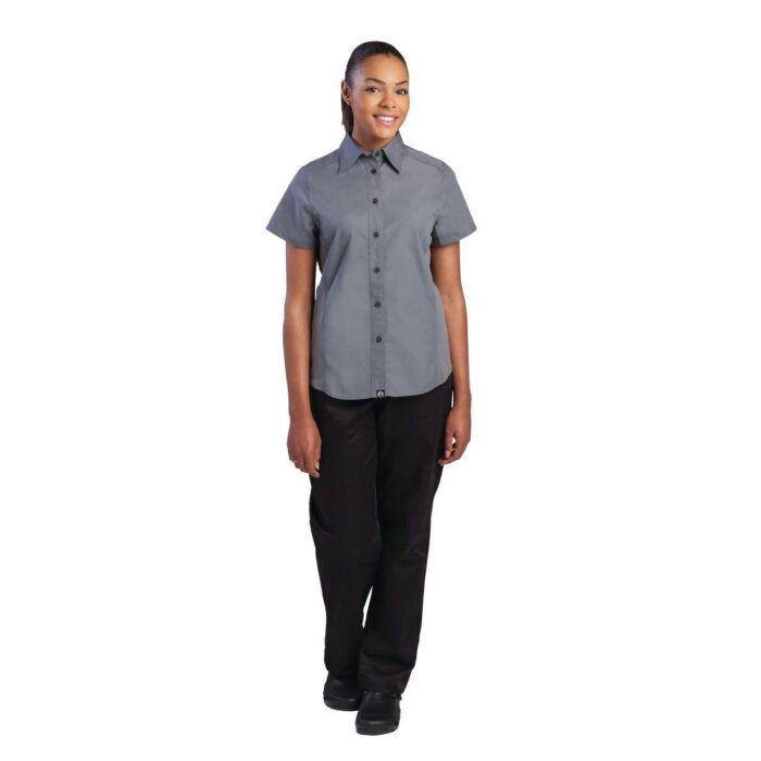 Chef Works Womens Grey Cool Vent Chefs Shirt