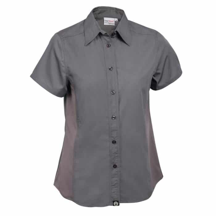 Chef Works Womens Grey Cool Vent Chefs Shirt