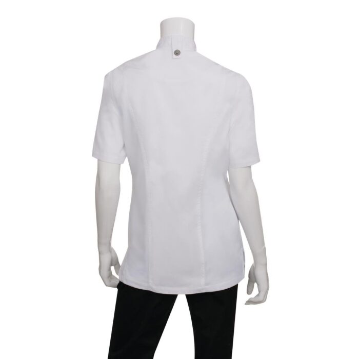 Chef Works Womens Springfield White Zip Chefs Jacket