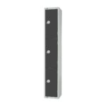 Elite Three Door Electronic Combination Locker Graphite Grey