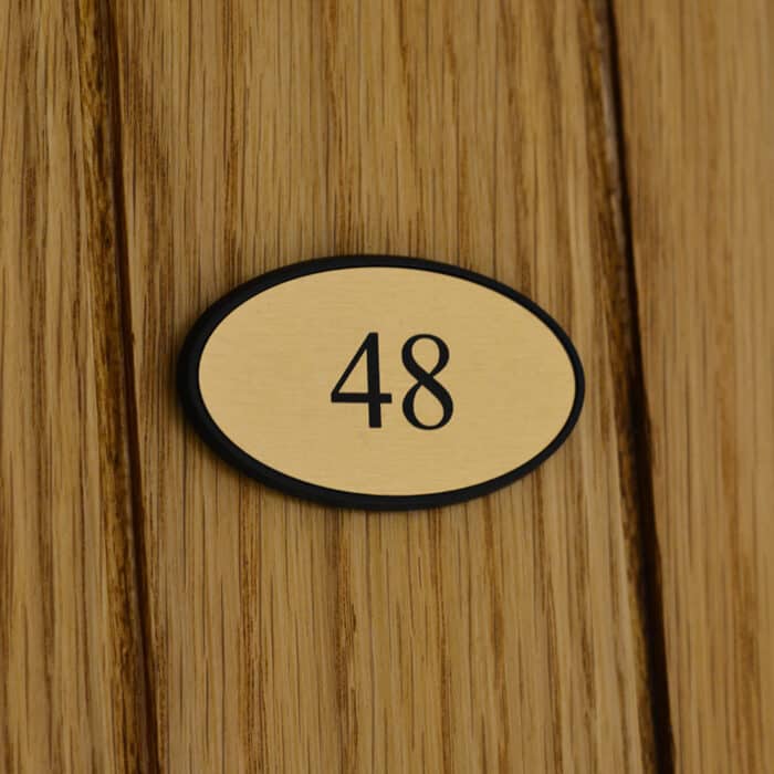 Hotel Door Number - Oval