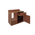 Bolero Mini Bar Unit Walnut Effect