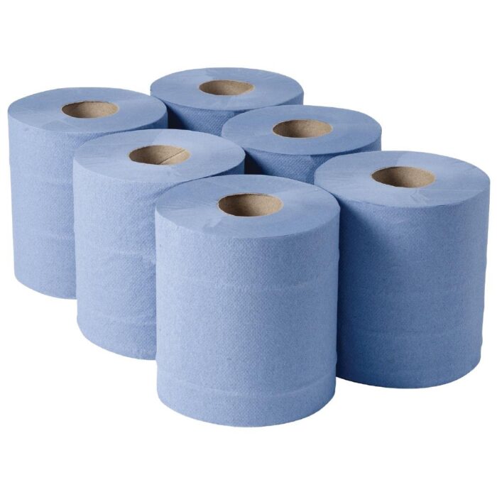 Jantex Centrefeed Blue Roll 2ply 120m 6 Pack