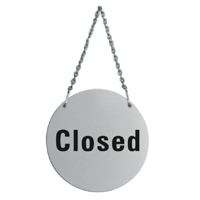 Stainless Steel Door Sign - Open and Closed