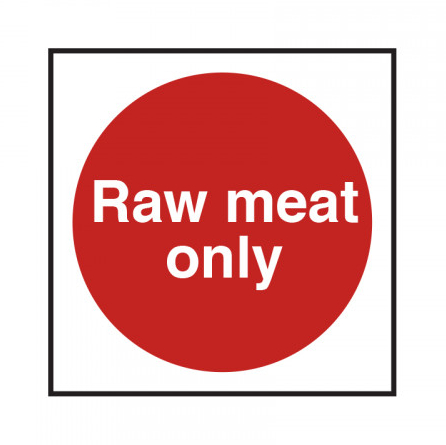 Raw Meat Only Sticker Sign