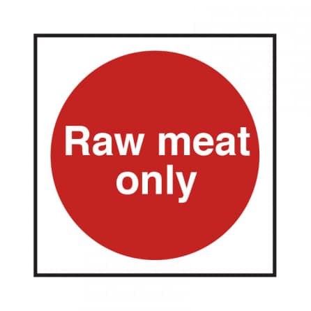 Raw Meat Only Sticker Sign