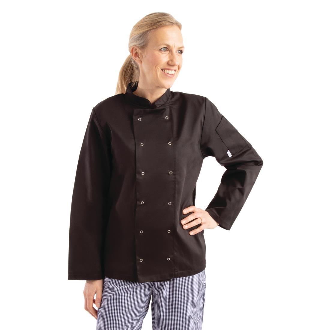 Whites Vegas Unisex Black Long Sleeve Chef Jacket