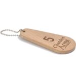 Wooden Hotel Key Fobs