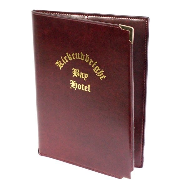 Stitched Hide Guest Room Folders