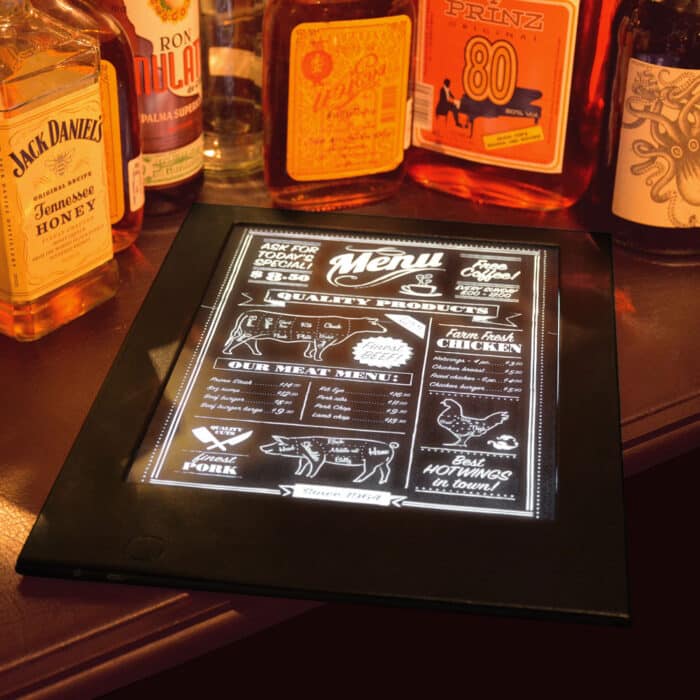 Illuminated LED Menu Covers