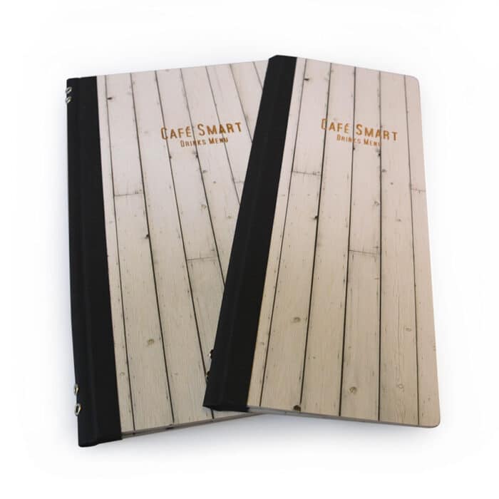 Digitally Printed Wood Veneer Menu Covers