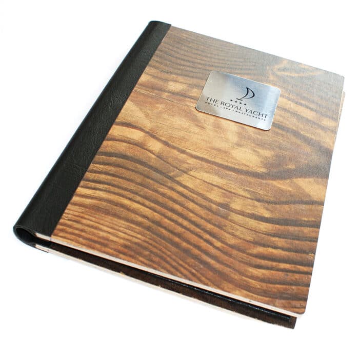 Digitally Printed Wood Veneer Menu Covers