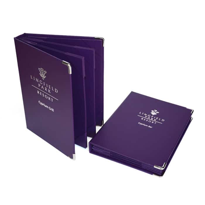 London Buckram Menu Covers