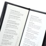 Stitched Hide Leather Menu Covers