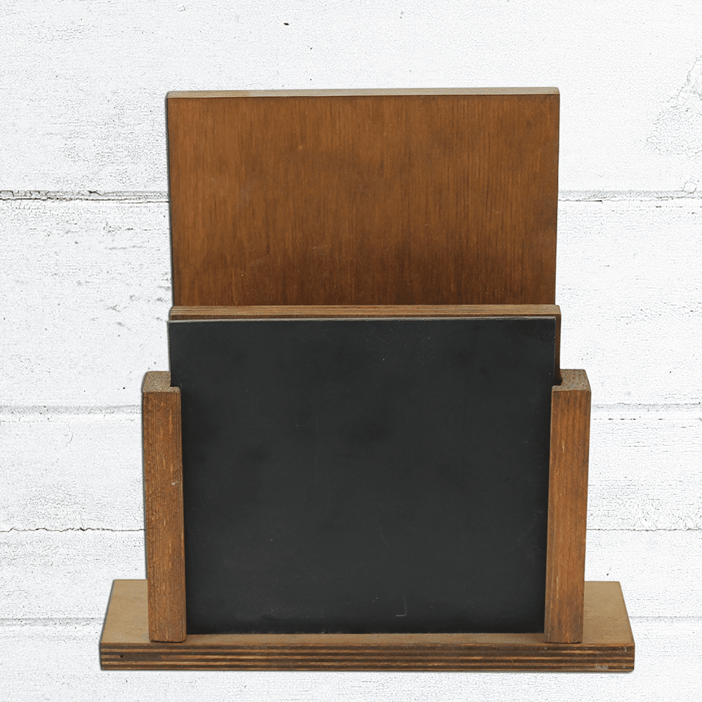 Wooden - Menu Holder with Chalk Board