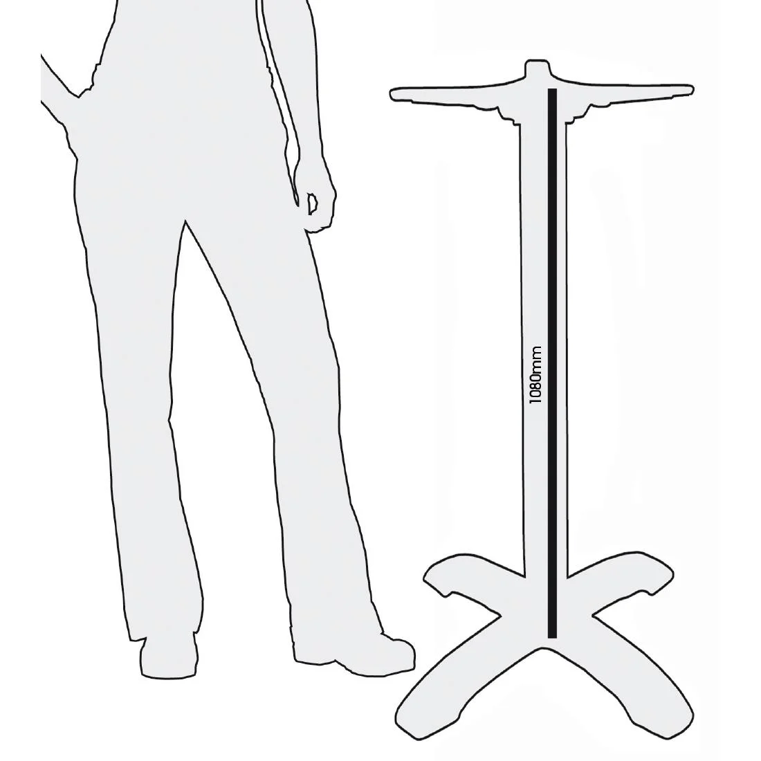 Bolero Cast Iron Poseur Table Leg Base - Image 2