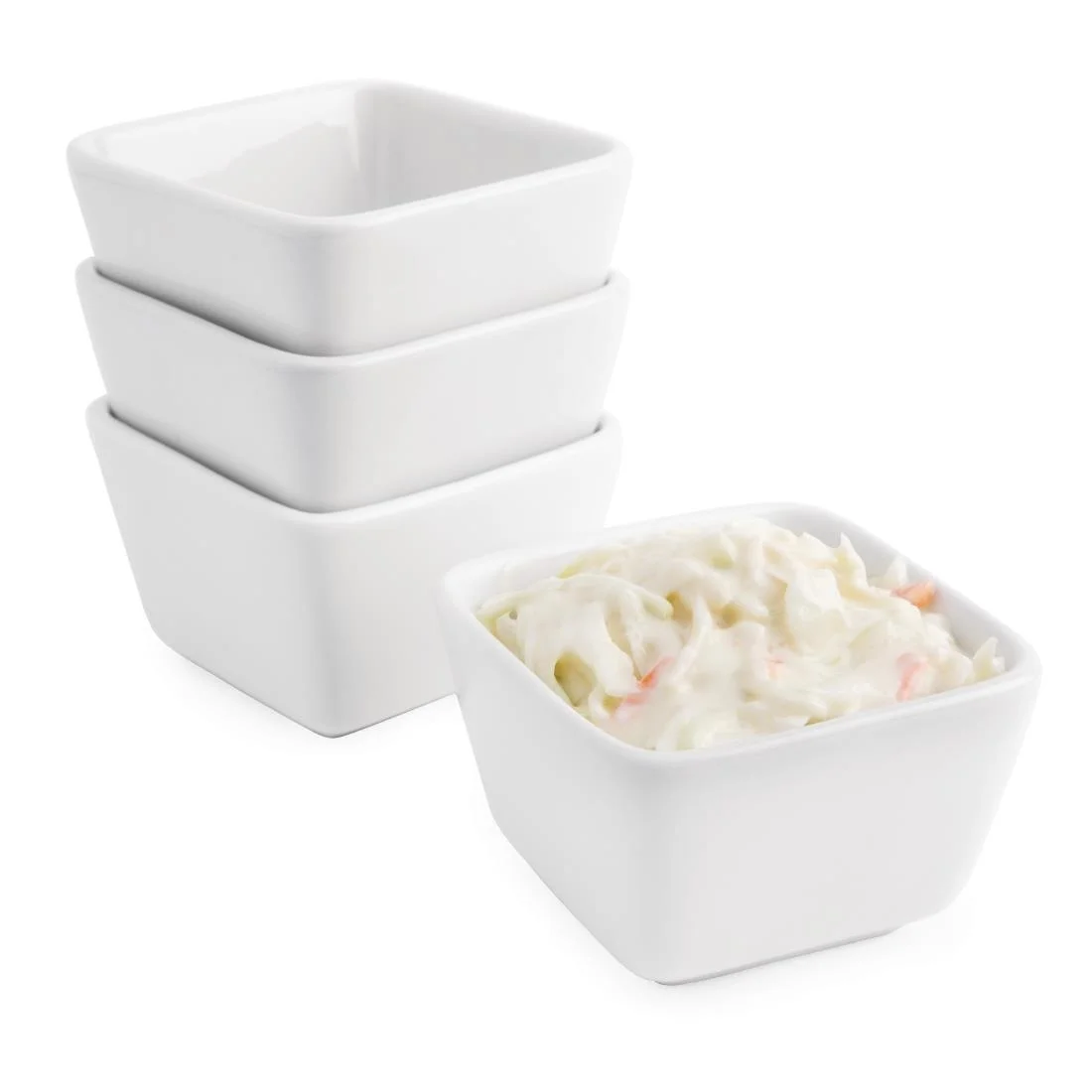 Olympia Whiteware Tall Square Mini Dishes 75mm - Image 3