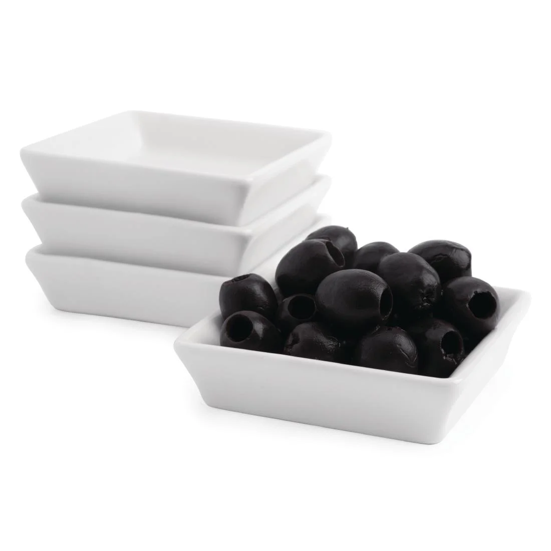 Olympia Flat Square Miniature Dishes 80mm - Image 4