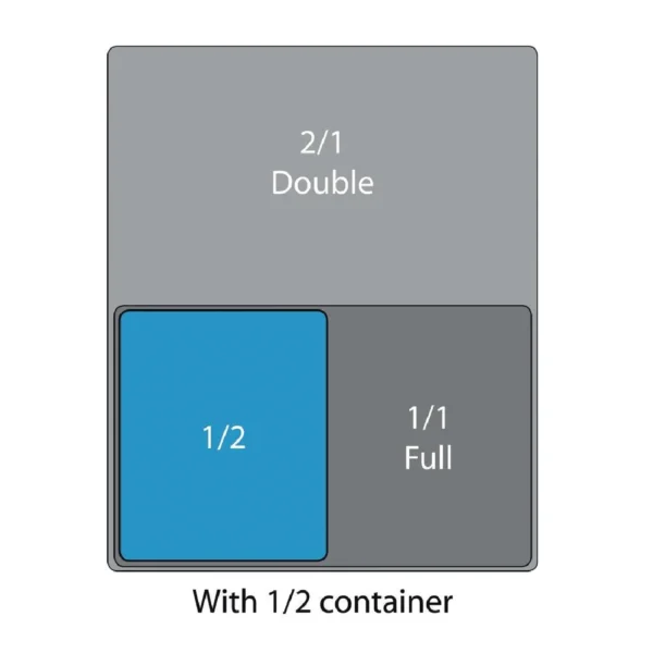 Vogue Polycarbonate 1/2 Gastronorm Container 100mm Clear