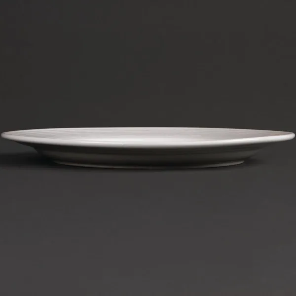 Olympia Linear Wide Rimmed Plates 250mm
