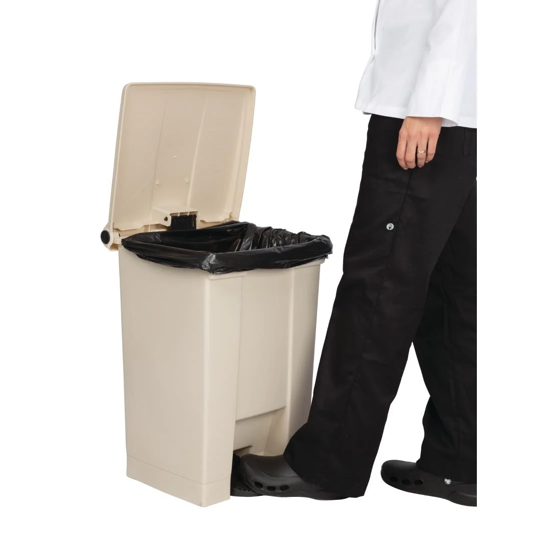 Rubbermaid Step-On Pedal Bin Beige 45.5Ltr - Image 2