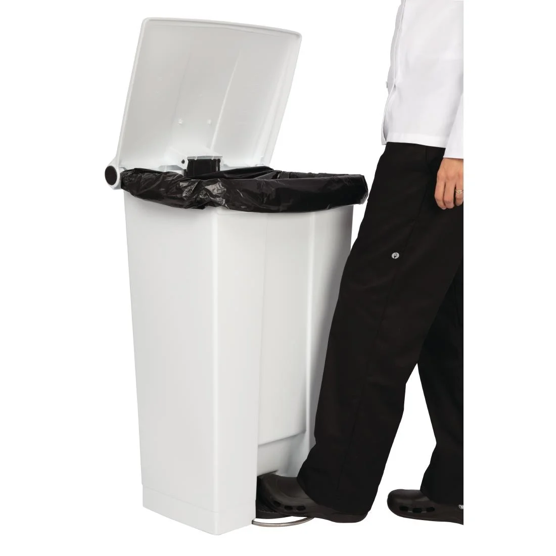 Rubbermaid Step-On Pedal Bin White 87Ltr - Image 3