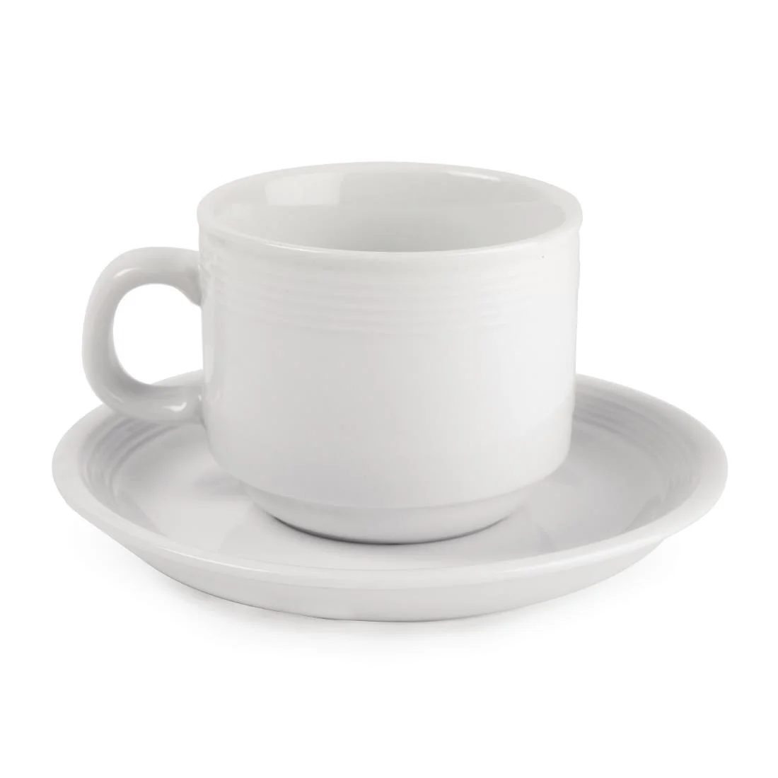 Olympia Linear Stacking Tea Cups 200ml 7oz - Image 2