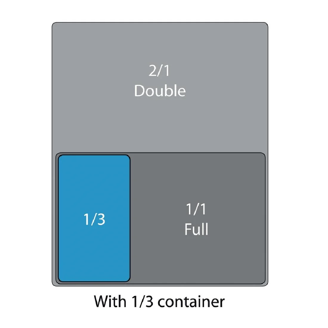 Vogue Polycarbonate 1/3 Gastronorm Container 65mm Clear