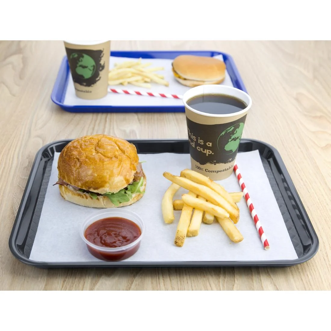 Olympia Kristallon Foodservice Tray Charcoal - Image 4