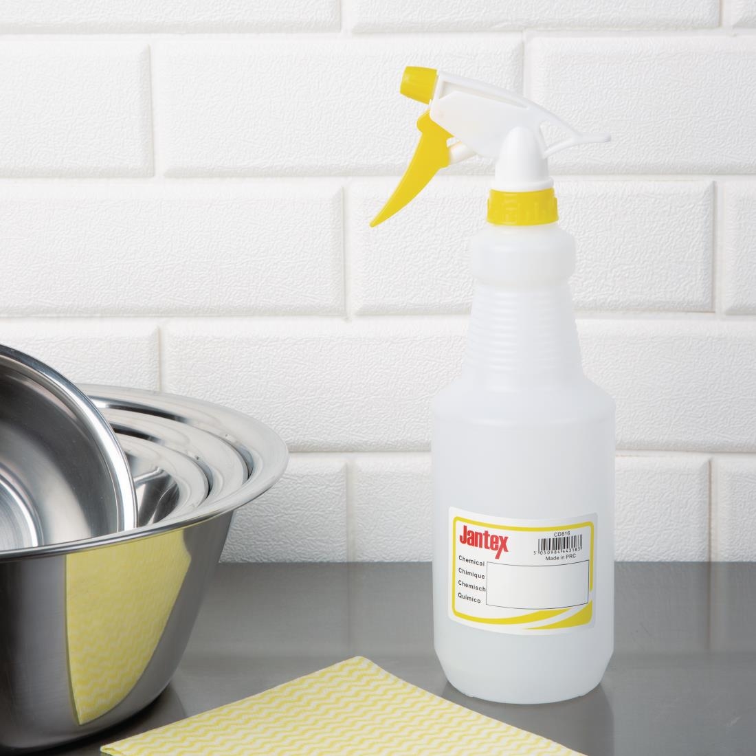 Jantex Colour Coded Spray Bottles Yellow 750ml