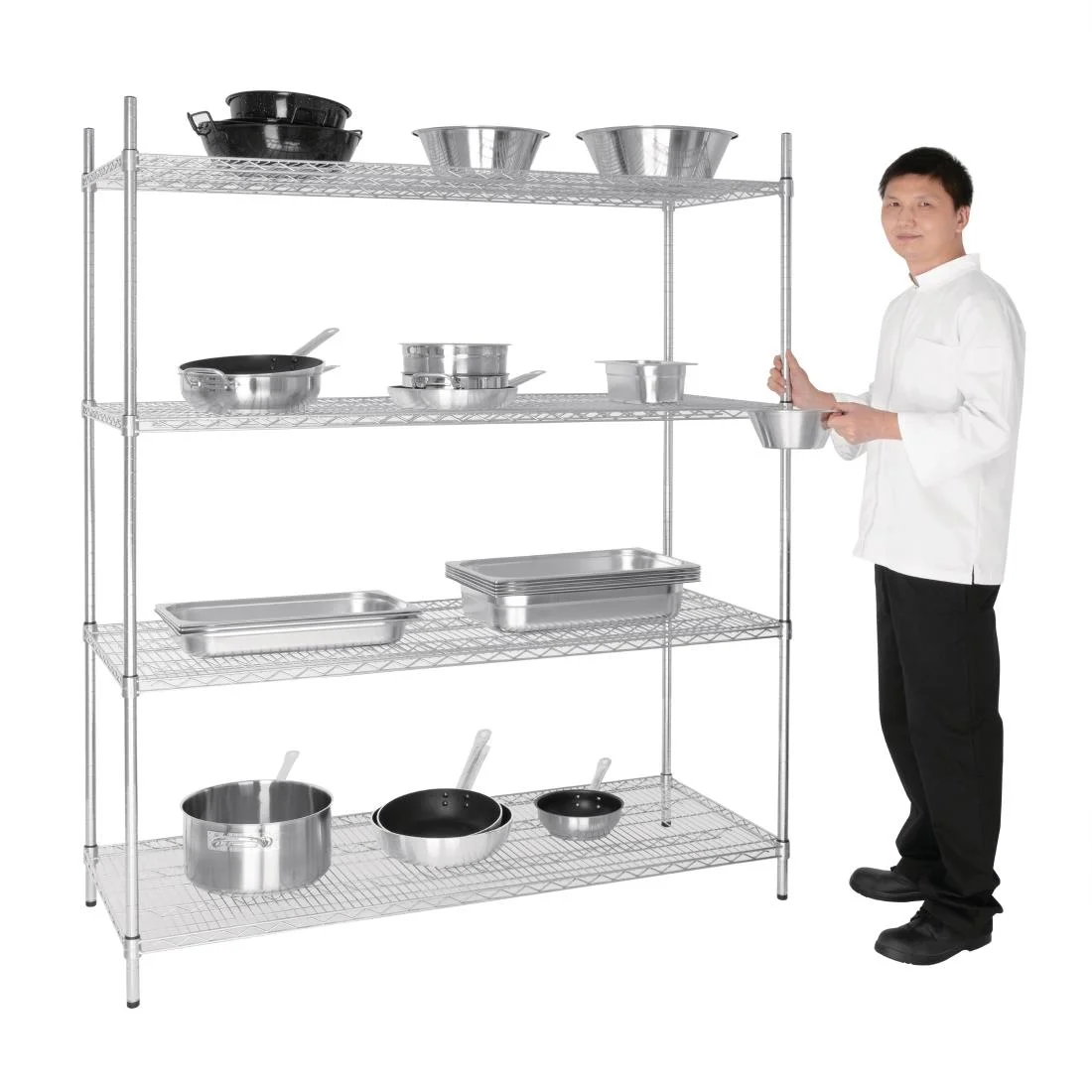Vogue 4 Tier Wire Shelving Kit 1525x610mm - Image 3