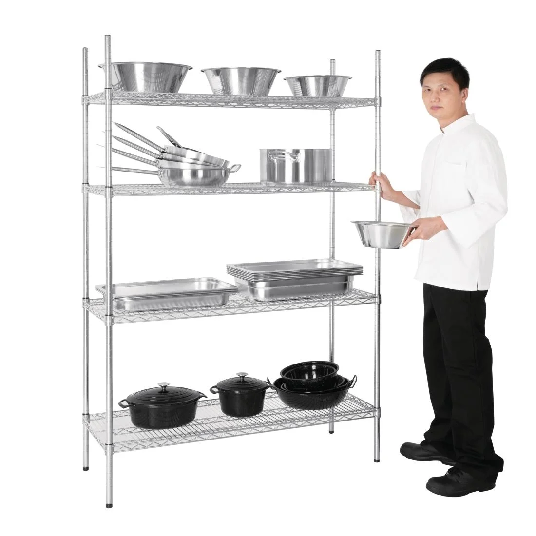 Vogue 4 Tier Wire Shelving Kit 1220x460mm - Image 3