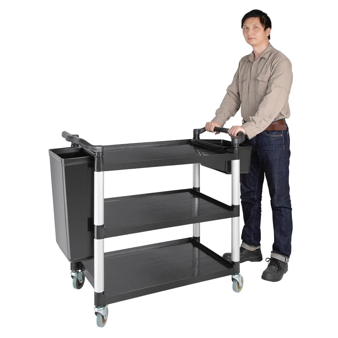 Vogue Polypropylene Mobile Trolley Large - Image 5