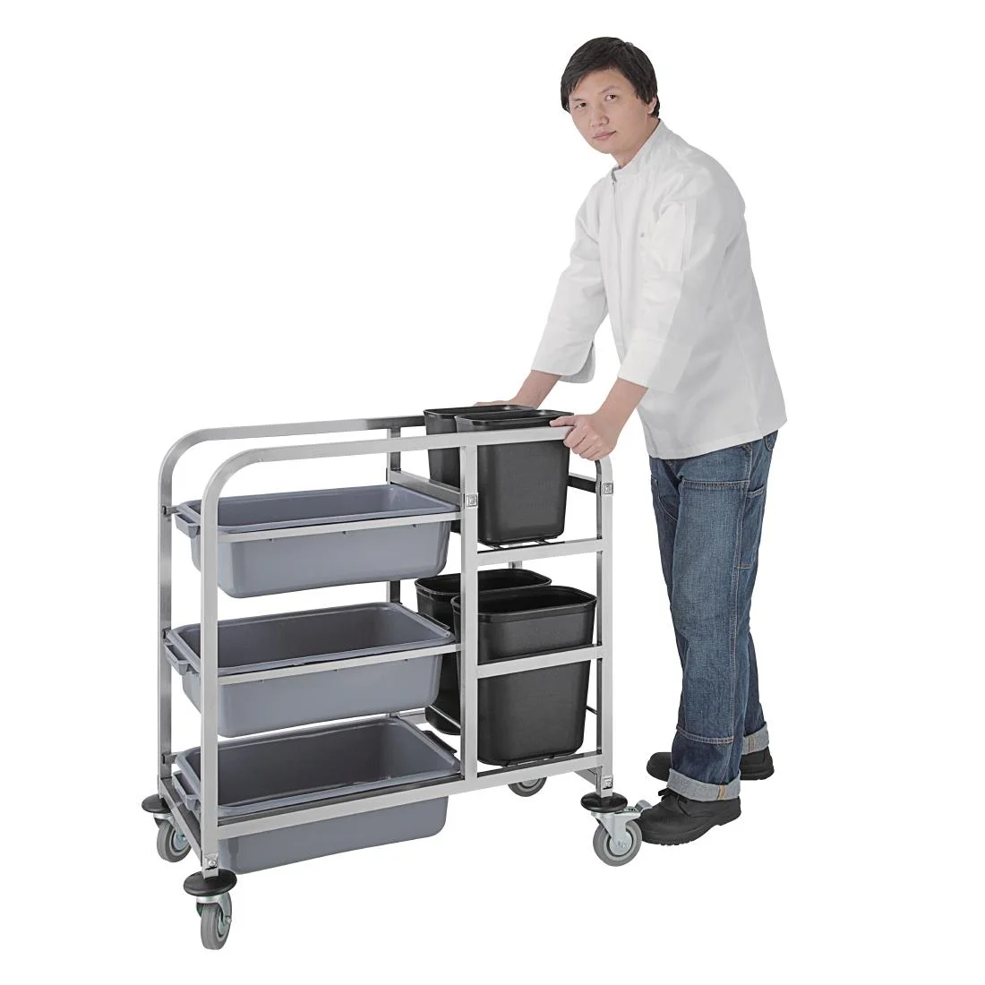 Vogue Stainless Steel Bussing Trolley - Image 5