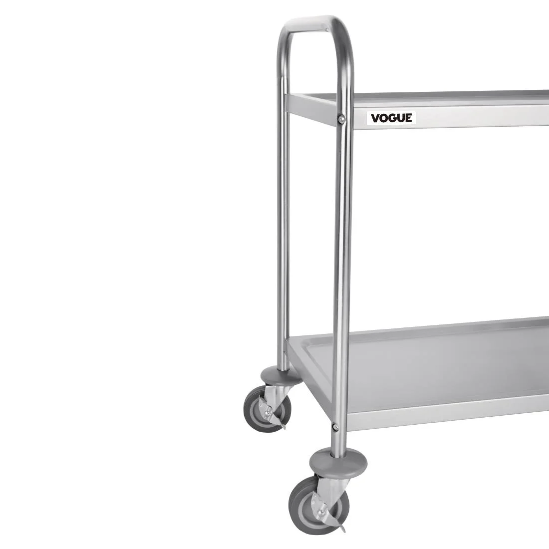 Vogue Stainless Steel 2 Tier Clearing Trolley Small - Image 4