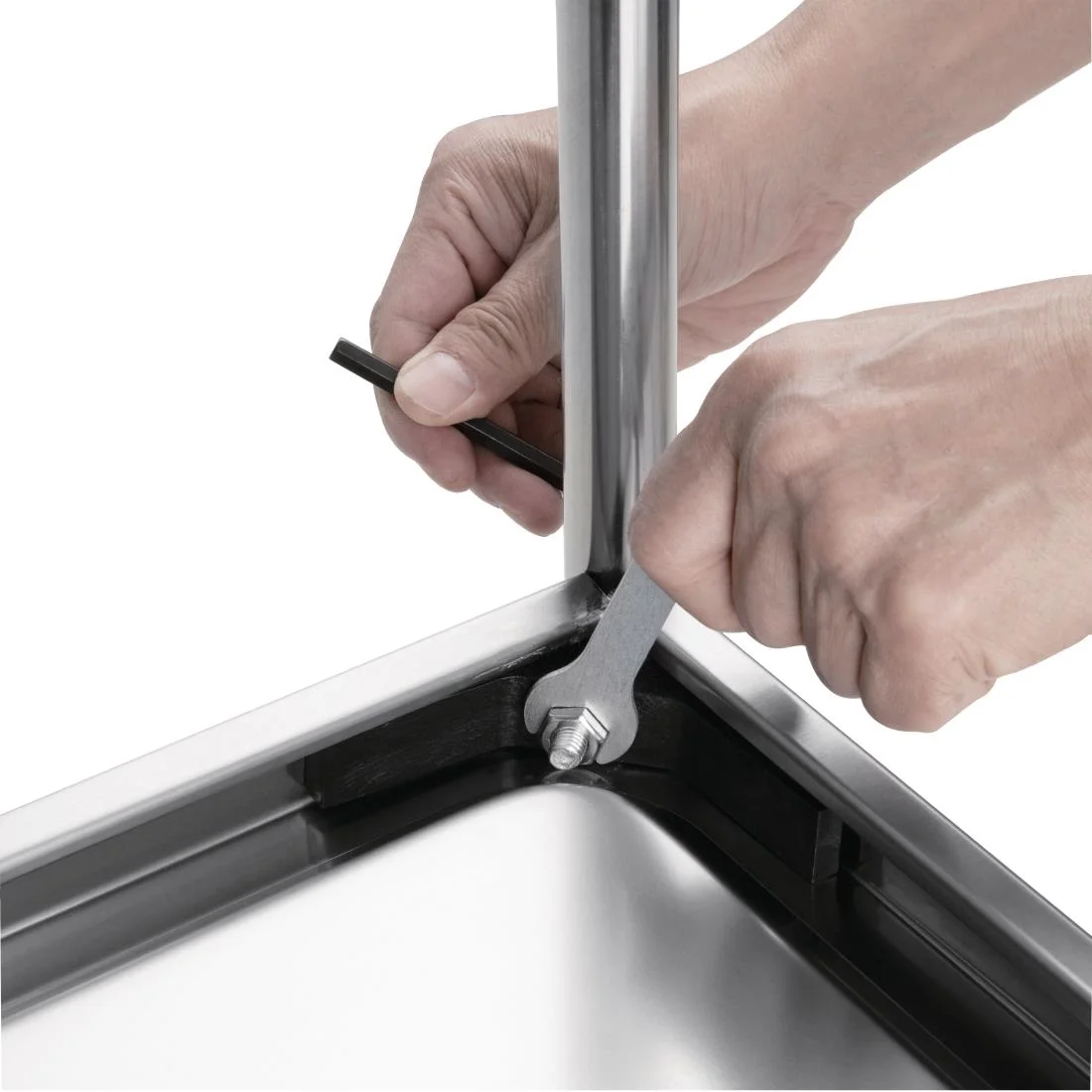 Vogue Stainless Steel 2 Tier Clearing Trolley Small - Image 7