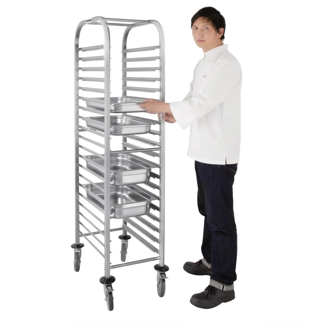 Vogue Gastronorm Racking Trolley - Image 3