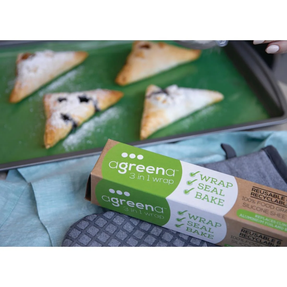 Agreena Three-In-One Reusable Food Wraps 300 x 450mm (Pack of 2) - Image 5