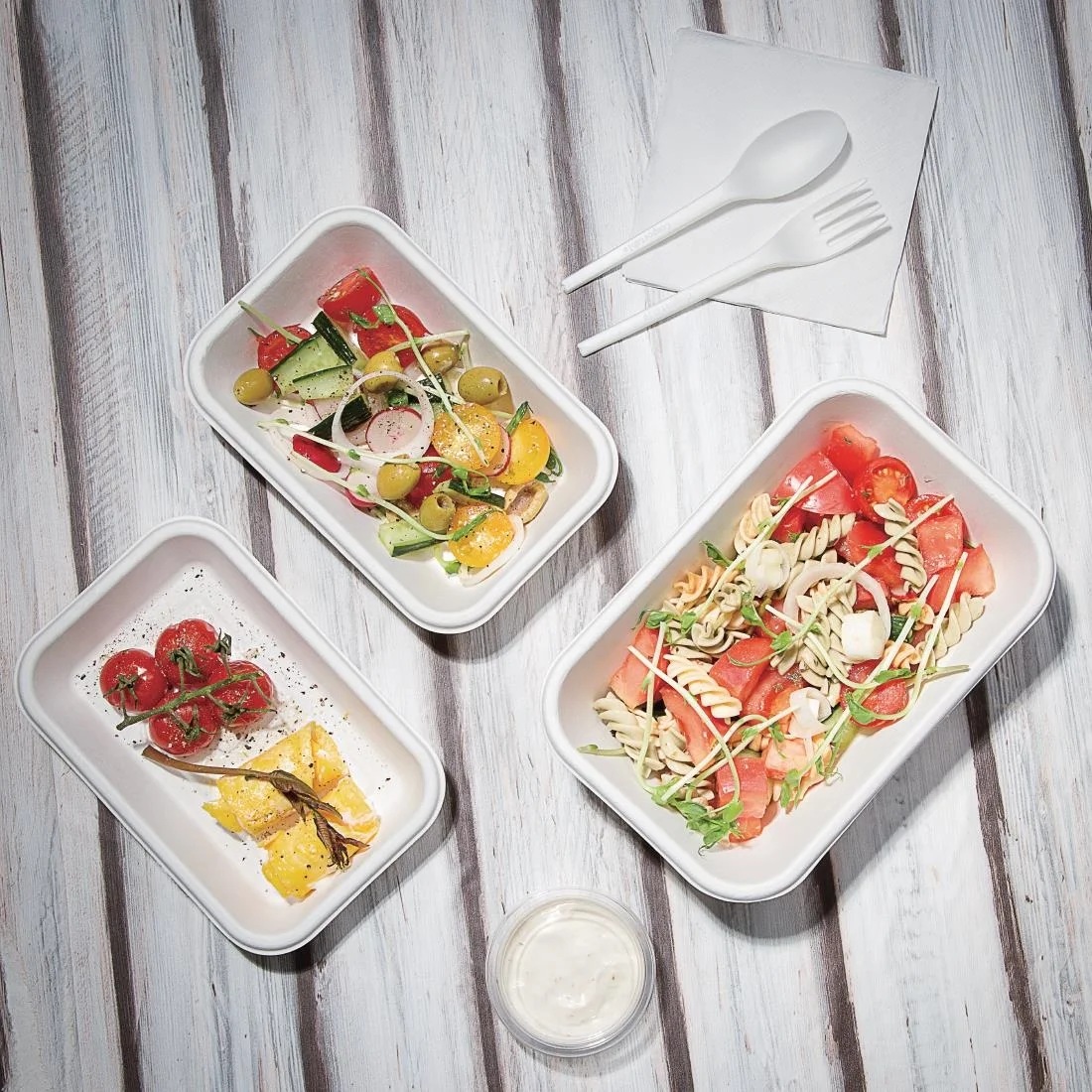 Fiesta Compostable Bagasse Food Trays 32oz (Pack of 50) - Image 3